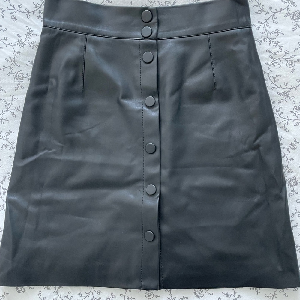 Vegan Leather Mini Skirt